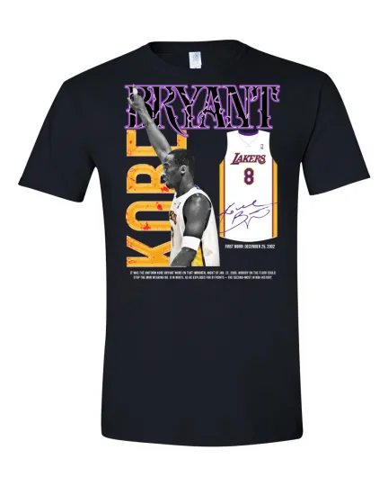 Discover Kobe Bryant Vintage Graphic T-Shirt Short Sleeve Men Women