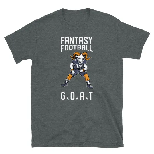 Discover Funny Mock Draft Touchdown Fantasy Football GOAT Unisex T-Shirt