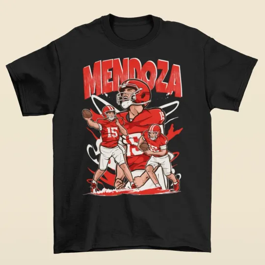 Discover FRD Mendoza Cartoon Football T-Shirt for Men