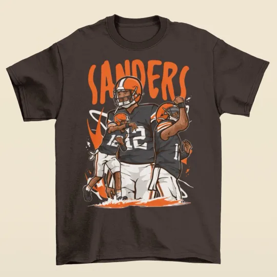 Discover Shedeur Sanders Cleveland Football Cartoon T-Shirt