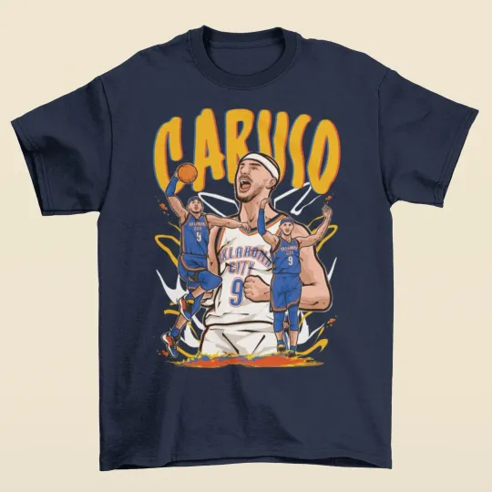 Discover Alex Caruso Oklahoma City Basketball Cartoon T-Shirt