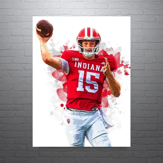 Discover FRD Mendoza Indiana Hoosiers Football Poster - Vertical Matte Print for Man Cave