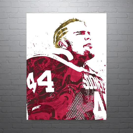 Discover Brian Bosworth Oklahoma Sooners Vertical Poster