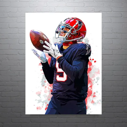 Discover Drake London TD Atlanta Falcons Vertical Poster - Sports Wall Art for Man Cave