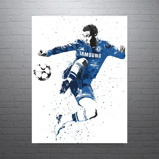 Discover Eden Hazard Chelsea Sports Poster - Vertical Matte Print for Man Cave