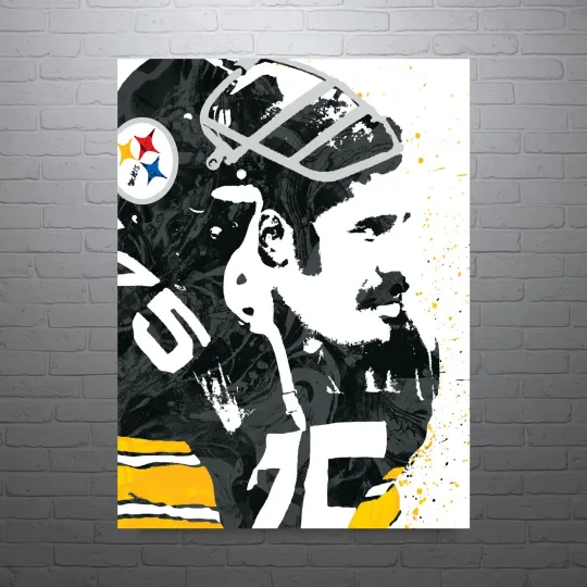 Discover Mean Joe Greene Pittsburgh Steeler Vertical Poster for Man Cave