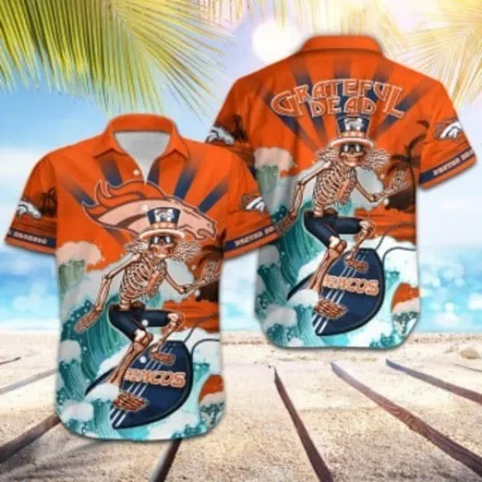 Discover Denver Broncos Hawaiian Shirt Unisex Adult Outfit