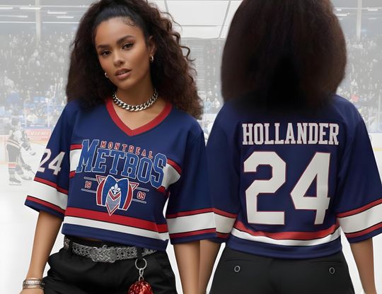 Discover Heated Rivalry Crop Top Football Jersey, Hollander 24 Jersey, Connor Storrie Shirt, Ilya Rozanov Shane Hollander