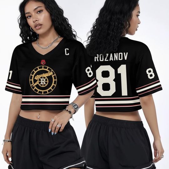 Discover Hollander Rozanov Heated Rivalry Croptop Football Jersey, Heated Rivalry Shirt, Connor Storrie Rozanov Shirt, Gift For Fan -2