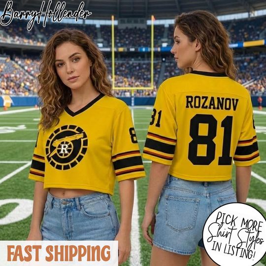 Discover Hollander Rozanov Heated Rivalry Croptop Football Jersey, Heated Rivalry Shirt, Ilya Rozanov Shane Hollander Jersey Shirt, Gift For Fan