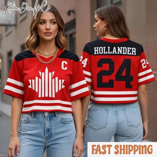 Discover Heated Rivalry Crop Top Football Jersey, Red ROZANOV & HOLLANDER Jersey, Connor Storrie Shirt, Ilya Rozanov Shane Hollander