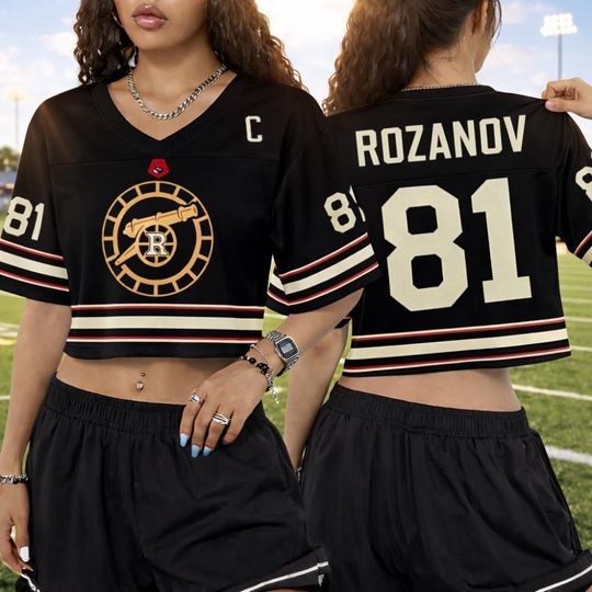 Discover Heated Rivalry Crop Top Football Jersey, ROZANOV & HOLLANDER football Jersey, Connor Storrie Shirt, Ilya Rozanov Shane Hollander