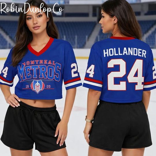 Discover Heated Rivalry Hollander 24 Football Croptop Jersey, Hudson Williams Connor Storrie Jersey, Montreal Hollander Shirt, Ilya Rozanov Shirt