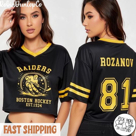 Discover Hollander Rozanov Heated Rivalry Croptop Football Jersey, Heated Rivalry Shirt, Connor Storrie Rozanov Shirt, Gift For Fan