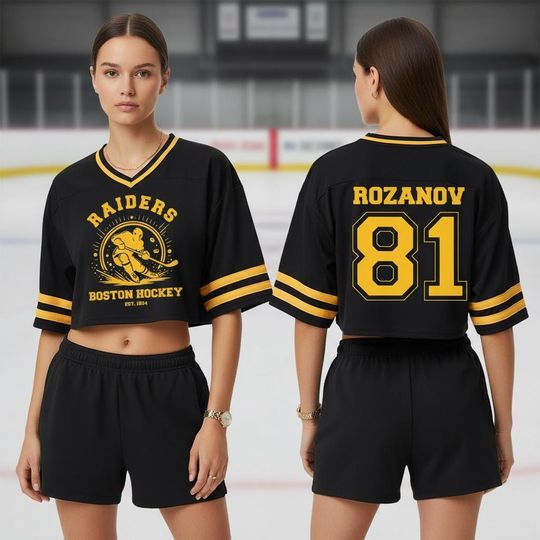 Discover Heated Rivalry Crop Top Football Jersey, ROZANOV & HOLLANDER football Jersey, Connor Storrie Shirt, Ilya Rozanov Shane Hollander
