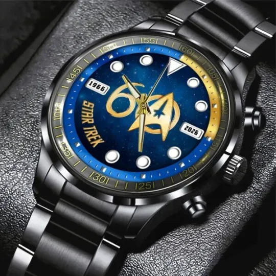 Discover Star Tr*ek 60 Years Anniversary Black Stainless Steel Watch