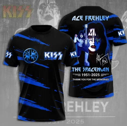 Kiss Band X Ace Frehley The Spaceman 3D T-Shirt