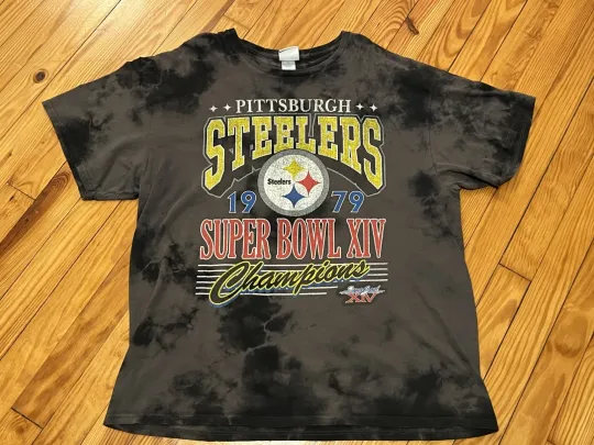 Discover Pittsburgh Steeler T Shirt Vintage Print  Super Bowl Champions football  Mens Sz XL