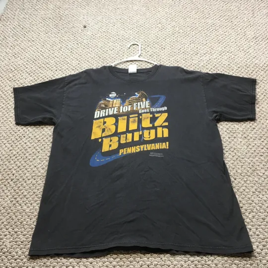 Discover Vintage Pittsburgh Steeler Shirt Mens XL Black football Football Blitzburgh Tee 2005