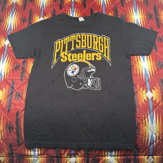 Discover Vintage 90s Champion Pittsburgh Steeler football Pro Line T-Shirt Mens L Spell Out
