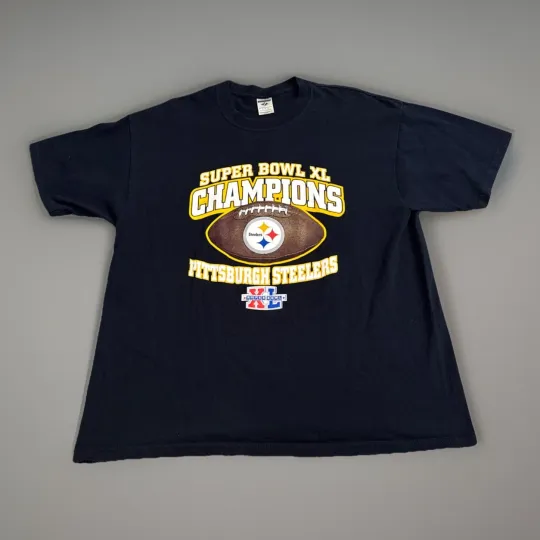 Discover Vintage 2006 Pittsburgh Steeler Super Bowl XL Champions T-Shirt XL football Football