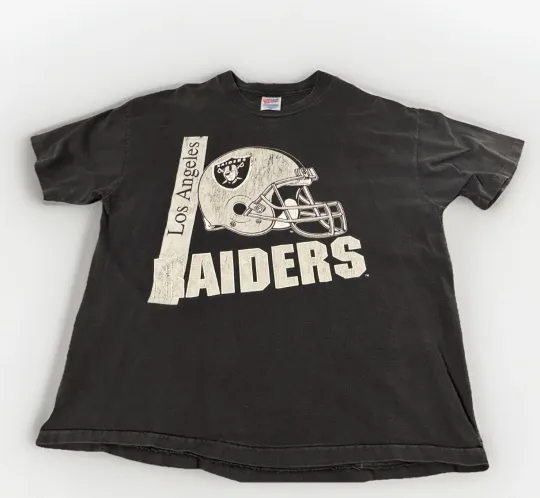 Vintage Los Angeles Raiders T-Shirt Medium football Football Single Stitch 90s USA