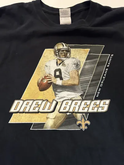 football Drew Brees New Orleans Saints T-shirt Vintage XL