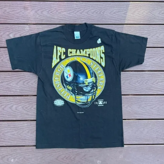 Discover Vintage 1995 Pittsburgh Steeler Super Bowl XXX AFC Champions T Shirt