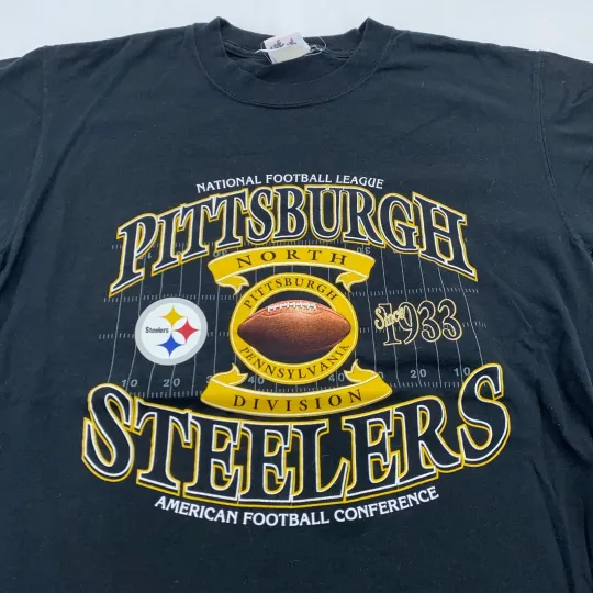 Discover vintage PITTSBURGH Steeler T-Shirt MEDIUM/LARGE football football