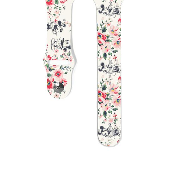 Discover Theme Park Apple Watch Band 38 40 41 mm and 42 44 45 49 mm for All Series, mickey love minnie Silicone strap Disney Travel Vacation k106