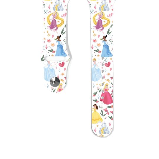 Discover Princess inspired Apple Watch Band 38 40 41 mm and 42 44 45 49 mm for All Series, women Silicone strap, disney vacation travel k398