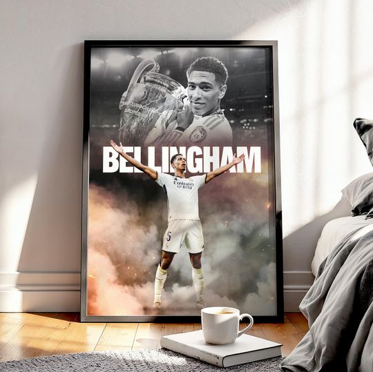 Discover Jude Bellingham Football Poster: Real Madrid Football Art Print