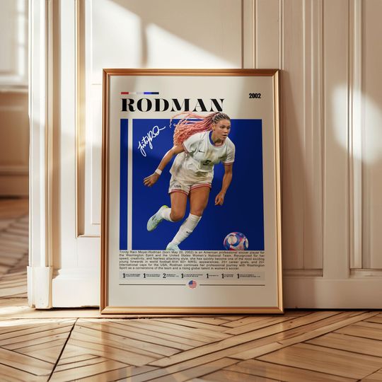 Discover Trinity Rodman USWNT Poster, Soccer Wall Art