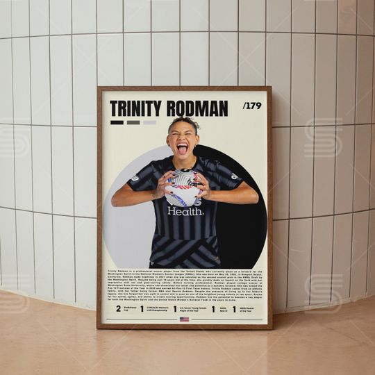 Discover Trinity Rodman Poster, Soccer Player Poster, Soccer Gifts, Sports Poster, Soccer Wall Art, Sports Bedroom Posters