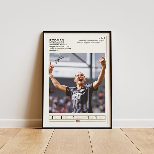 Discover Trinity Rodman Poster, American Soccer Player Poster, Trinity Rodman Print, Soccer Poster, Soccer Wall Art, Football Gifts