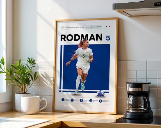 Discover Trinity Rodman Soccer Poster: USA Football Art Print