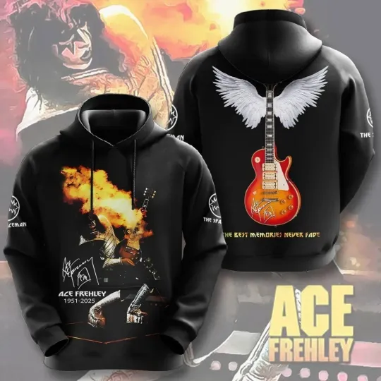 Discover KISS x Ace Frehley 3D Hoodie Unisex