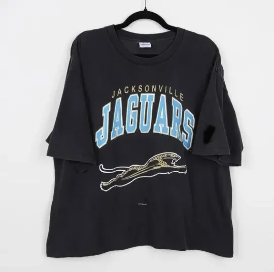 Discover Vintage football 1993 Jacksonville Jaguars Black National Football shirt  AN45665