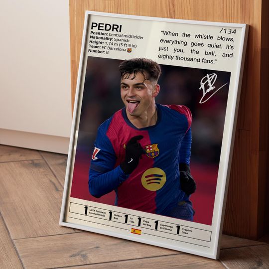 Discover Pedri Poster, Soccer Poster, Soccer Gifts, Football Player Poster, Soccer Wall Art, Pedro Gonzlez Lpez Print