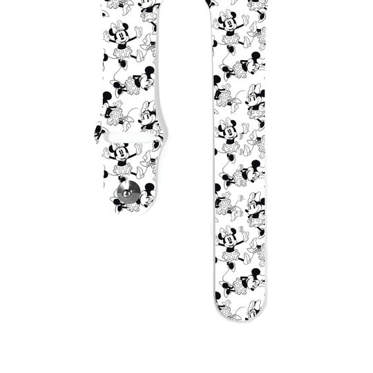 Discover Apple Watch Band women apple watch band 38 40 41 mm and 42 44 45 49 mm for All Series, black and white mouse inspired Silicone strap,k450