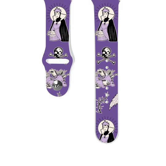 Discover apple watch band 38 40 41 mm and 42 44 45 49 mm for All Series, Disney villains inspired, evil queen maleficent Silicone iwatch strap, k448