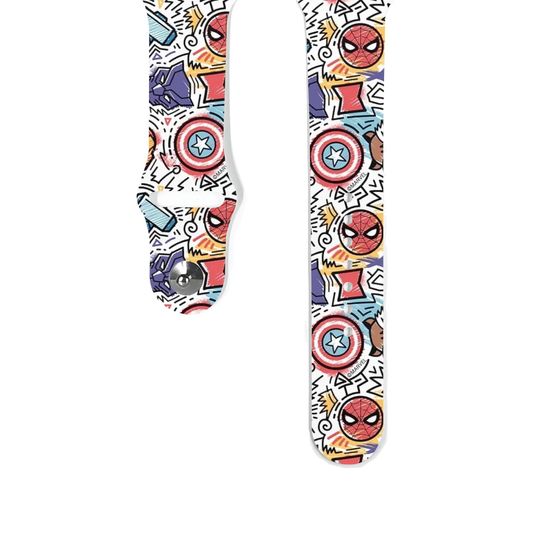 Discover Super Hero Apple Watch Band 38 40 41 mm and 42 44 45 49 mm for All Series, inspired Silicone iwatch strap, k442