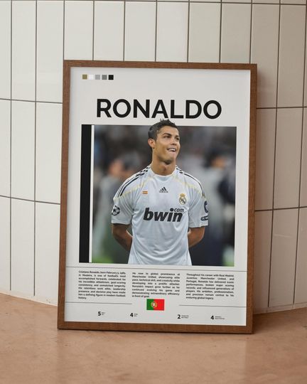 Discover Cristiano Ronaldo Poster, Real Madrid Wall Art, Ronaldo Print, Football Poster, Football Wall Art, Gift For Football Fans, Soccer Print