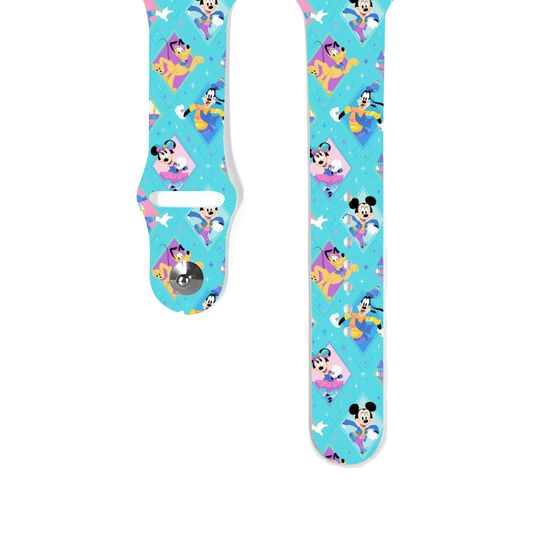 Discover Apple Watch Band 38 40 41 mm and 42 44 45 49 mm for All Series, mickey mouse friend Silicone strap, Disney Cruise Mickey Vacation k445