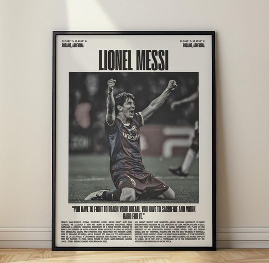 Discover Lionel Messi Minimalist Poster, Soccer Art Print (Digital Download)