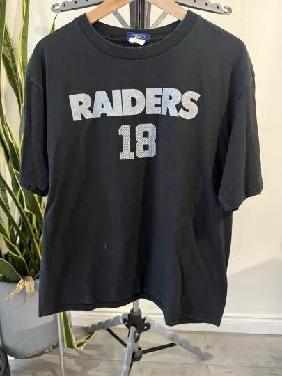 Discover Vintage Oakland Raiders Randy Moss Reebok T-shirt Size Large football