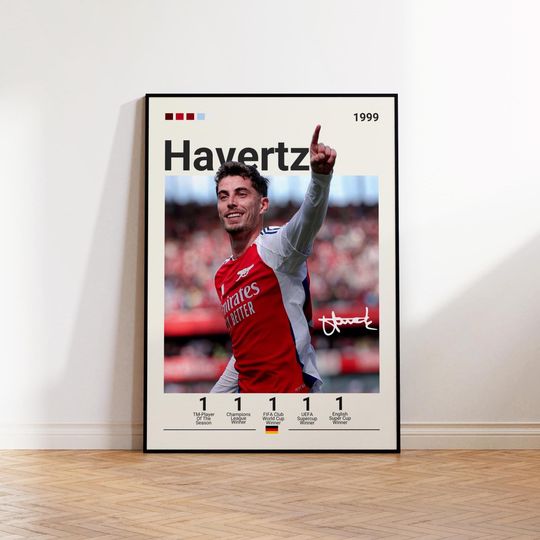 Discover Kai Havertz Poster, FC Arsenal Poster, Havertz Fan Gift, Sports Poster, Football Player Poster, Soccer Wall Art, Sports Bedroom Posters