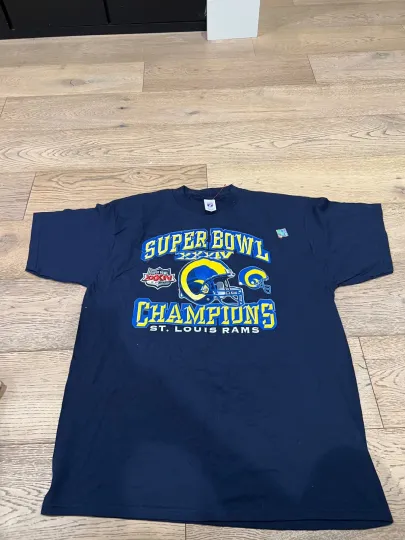 Discover Vintage St  Louis Rams Shirt Size XL football Super Bowl XXXIV Champions   2000s New