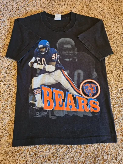 Chicago Bears Vintage 1990 Mike Singletary Salem Sportswear T-shirt Sz Small football