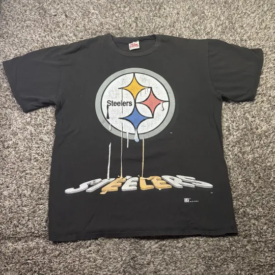 Discover Vintage 90s Mens L Pittsburgh Steeler 1994 AFC Champions Single Stitch T-Shirt
